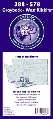 RAMS Grayback 388/West Klickitat 578 GMU Map - Washington